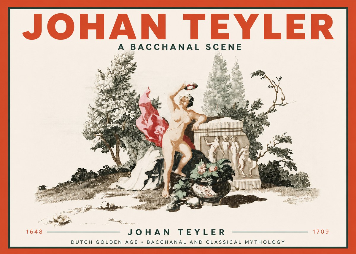 Johan Teyler A Bacchanal Scene No4 - Póster