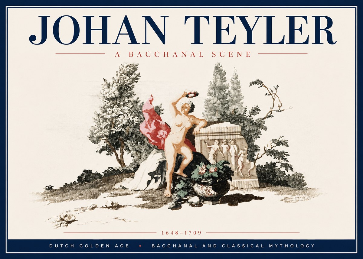Johan Teyler A Bacchanal Scene No6 - Póster