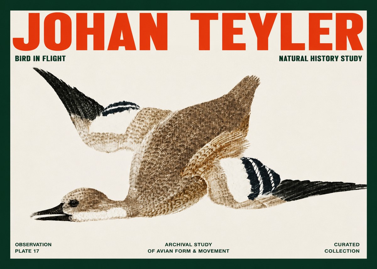 Johan Teyler Bird in Flight II No2 - Póster