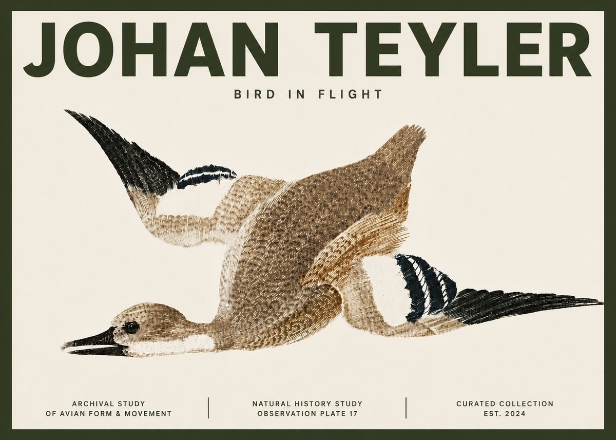 Johan Teyler Bird in Flight II No4 - Póster
