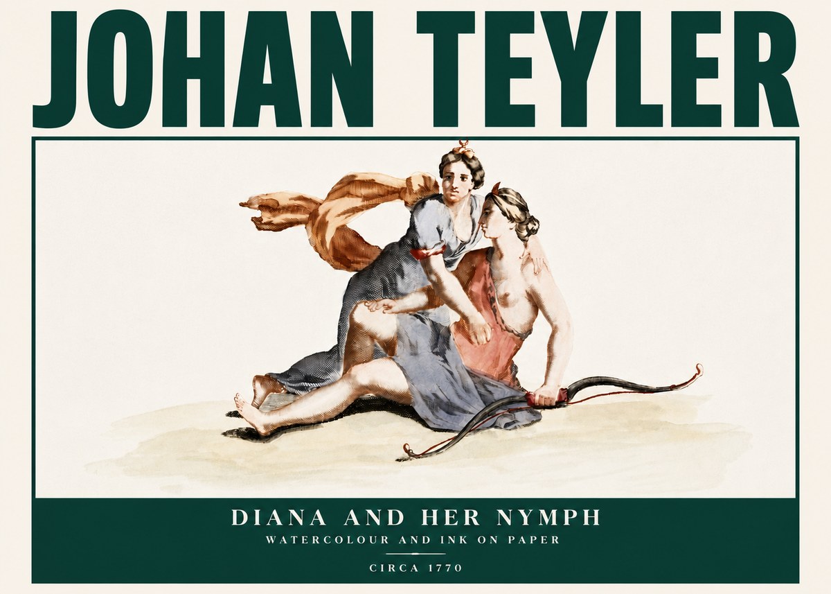 Johan Teyler Diana and Her Nymph No4 - Póster