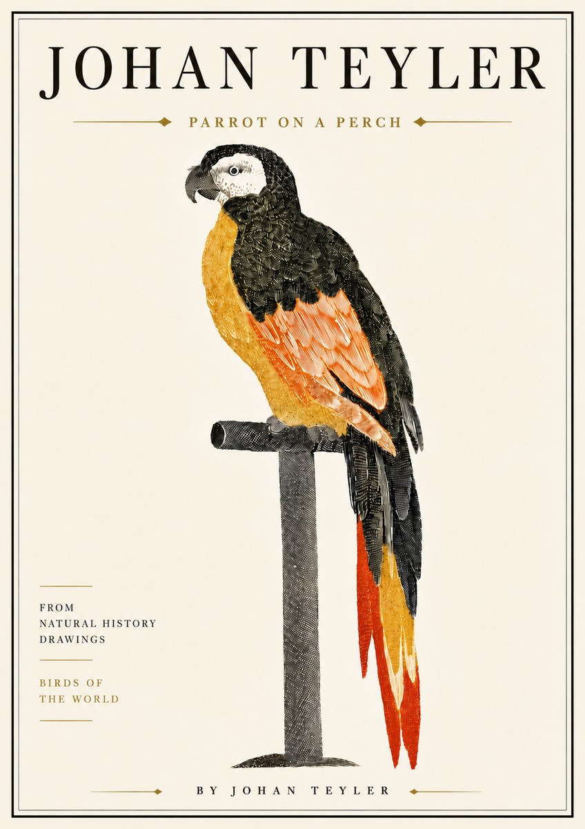 Johan Teyler Parrot on a Perch No6 - Póster