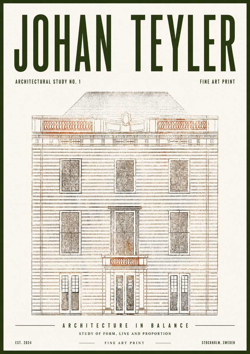 Johan Teyler Architectural Study No. 1 II No5 - Póster