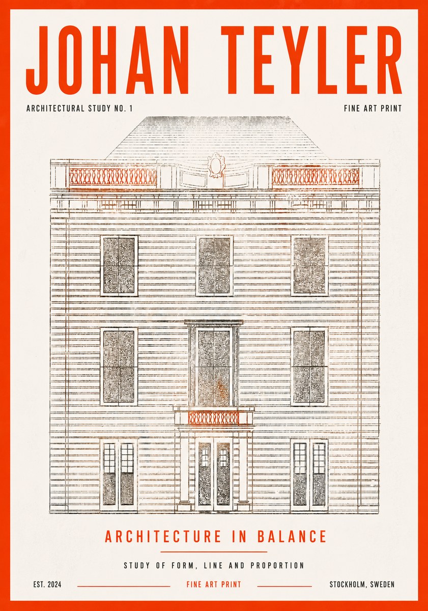 Johan Teyler Architectural Study No. 1 II No6 - Póster