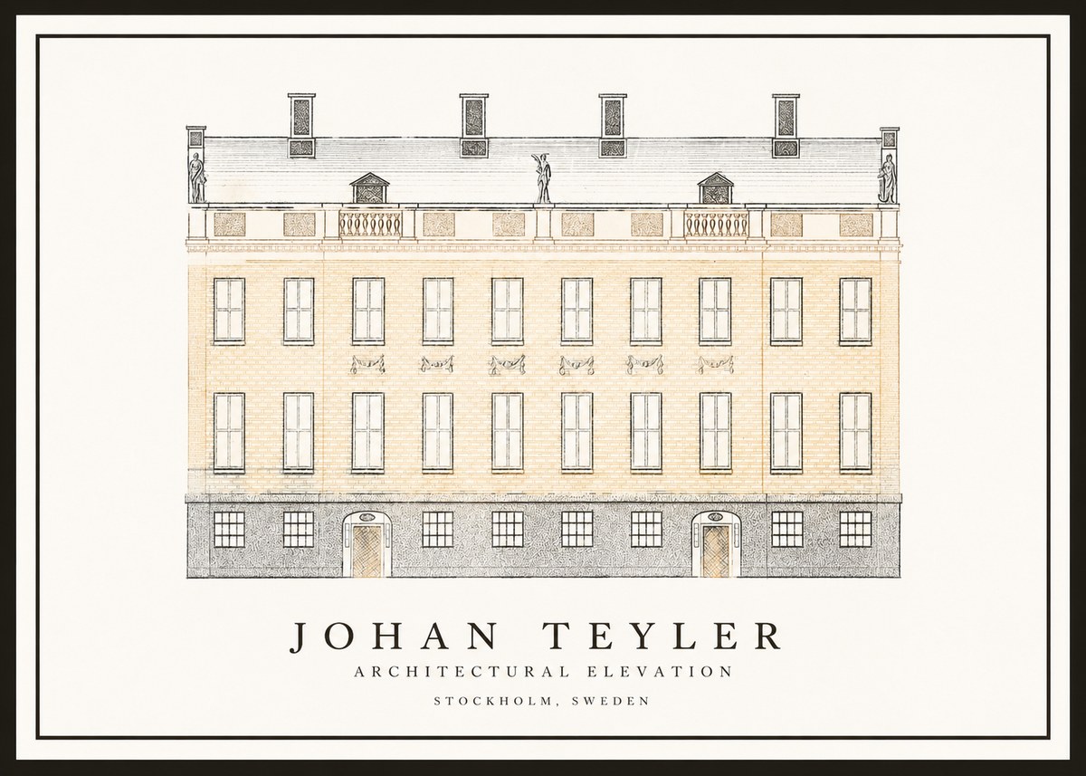 Johan Teyler Architectural Elevation No1 - Póster
