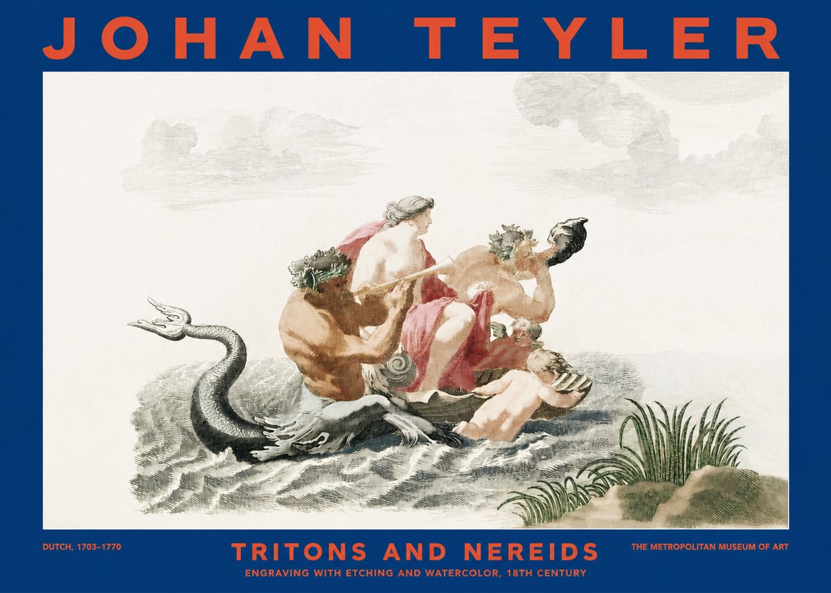Johan Teyler Tritons and Nereids No2 - Póster