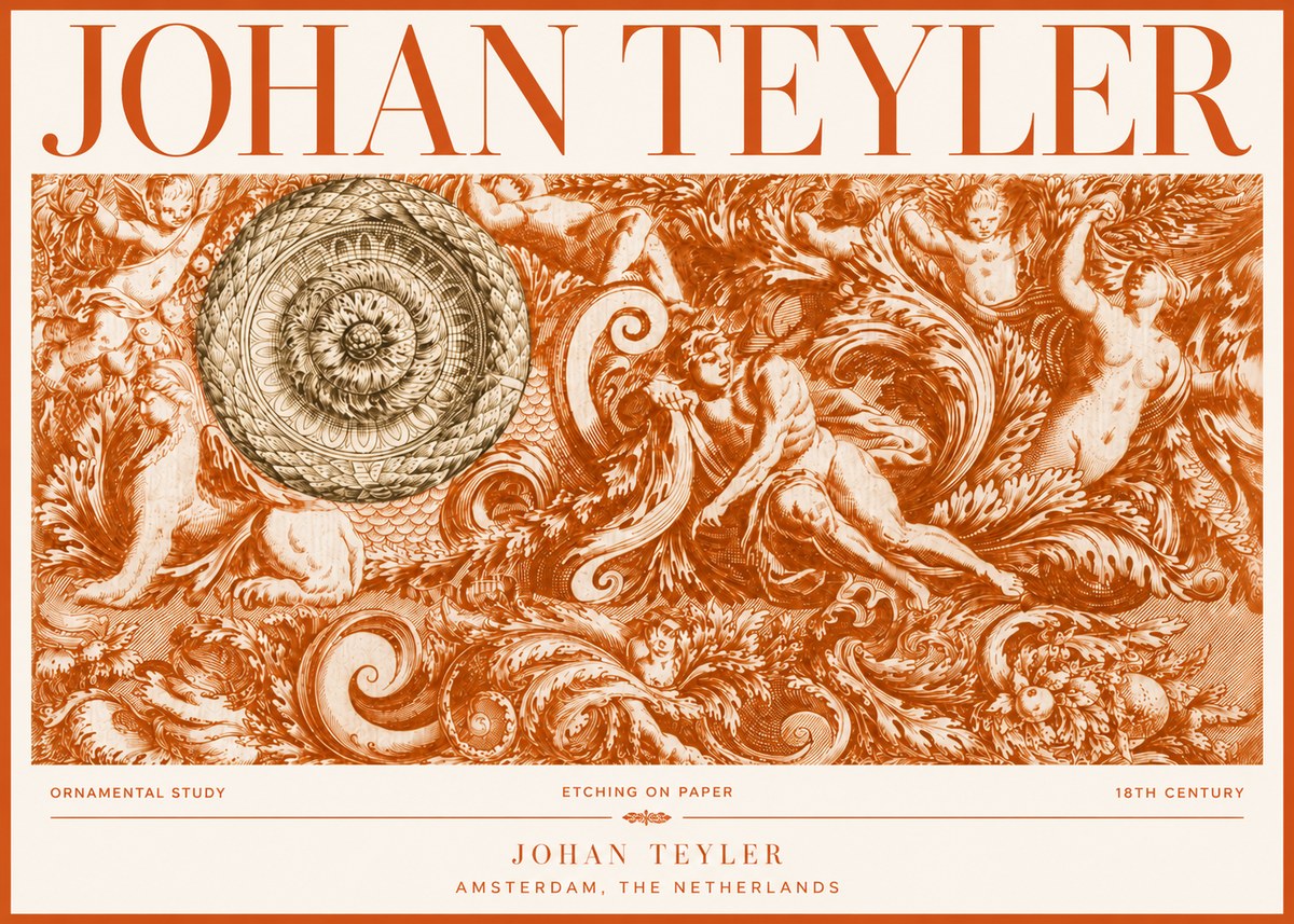 Johan Teyler Ornamental Study No4 - Póster