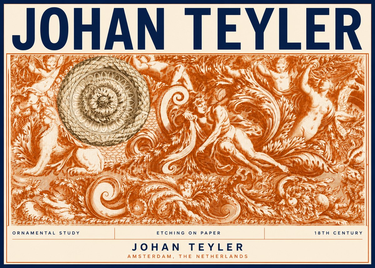 Johan Teyler Ornamental Study No5 - Póster