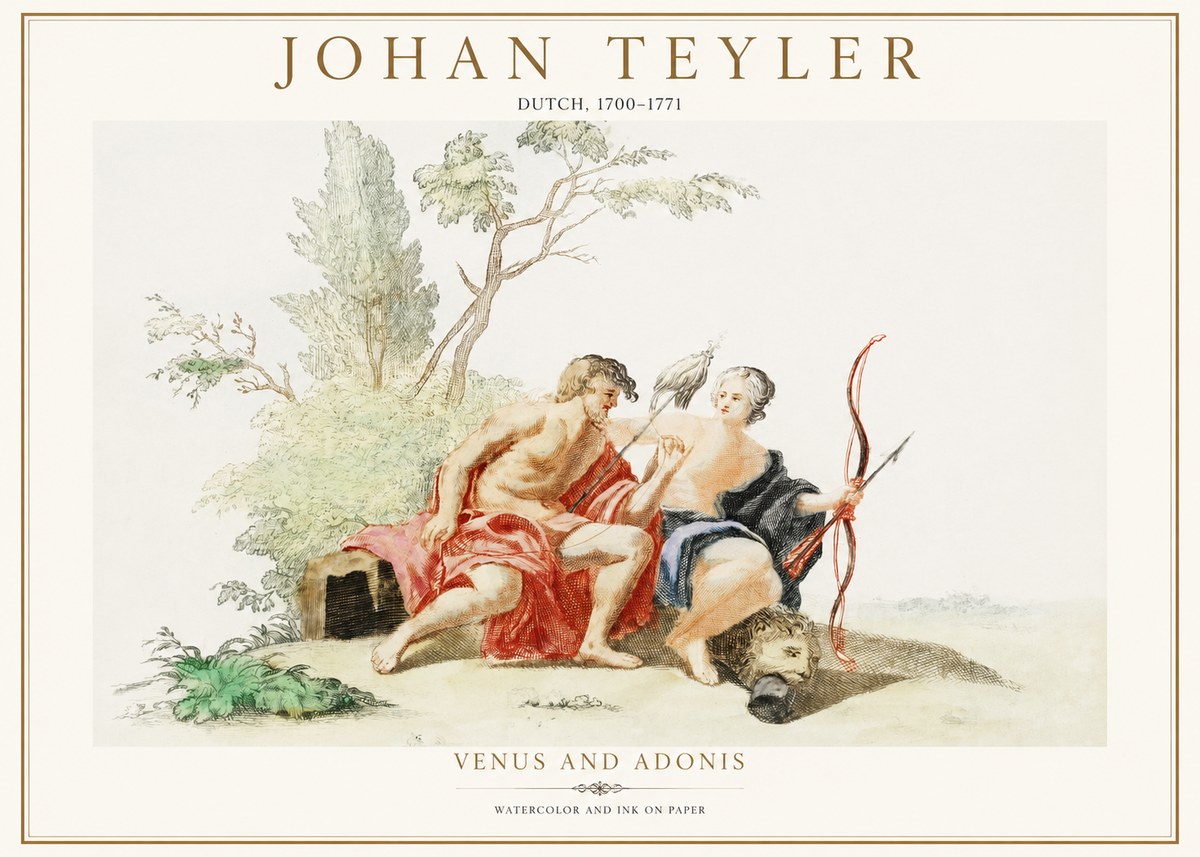 Johan Teyler Venus and Adonis No1 - Póster