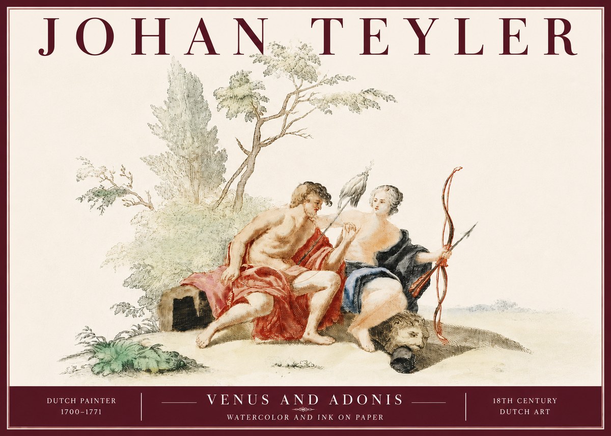 Johan Teyler Venus and Adonis No5 - Póster