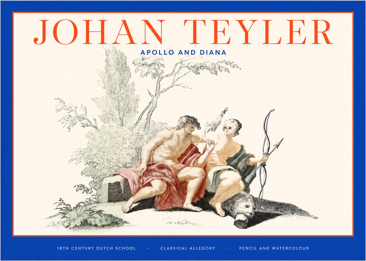 Johan Teyler Classical Study with Cupid and Symbols No6 - Póster
