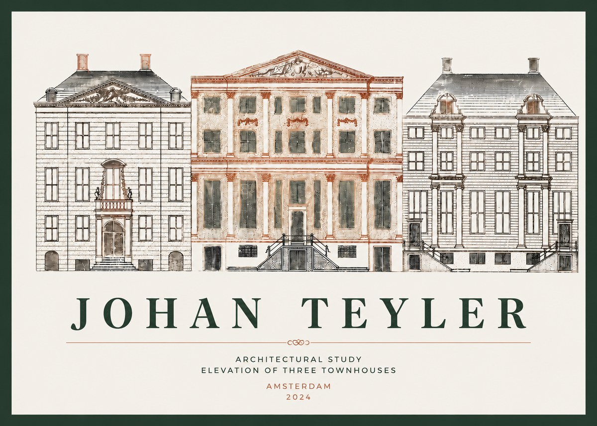 Johan Teyler Architectural Study IX No4 - Póster