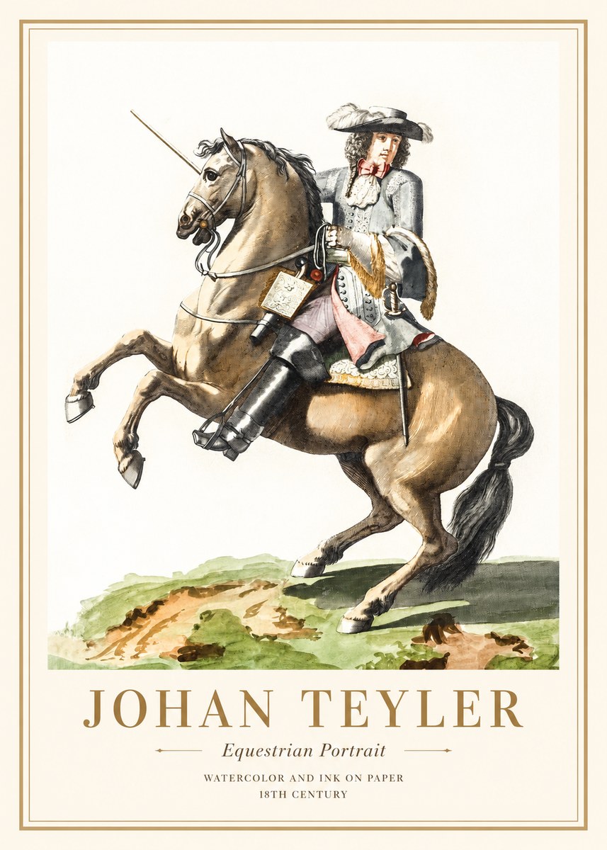Johan Teyler Equestrian Portrait No1 - Póster