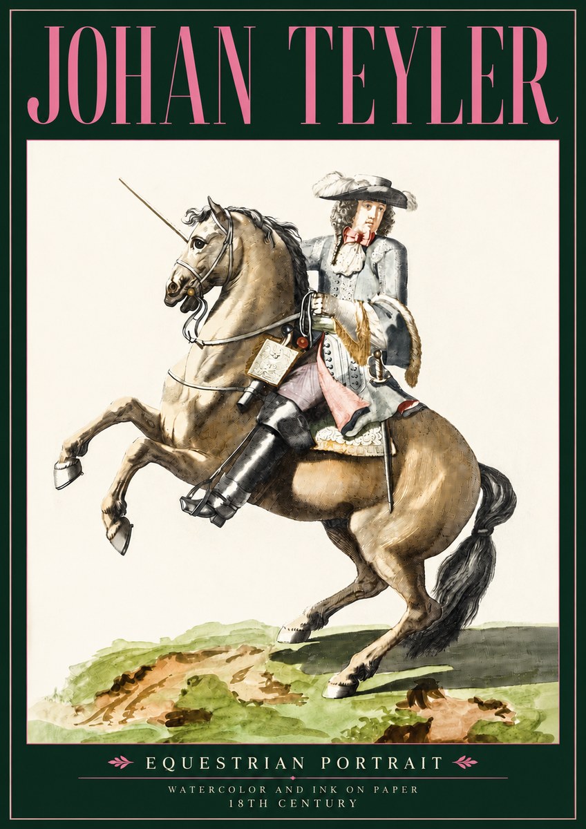 Johan Teyler Equestrian Portrait No3 - Póster