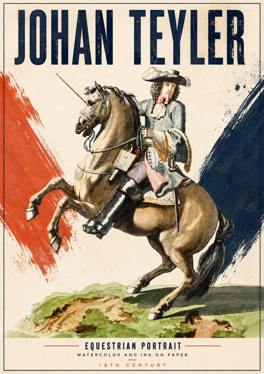 Johan Teyler Equestrian Portrait No5 - Póster