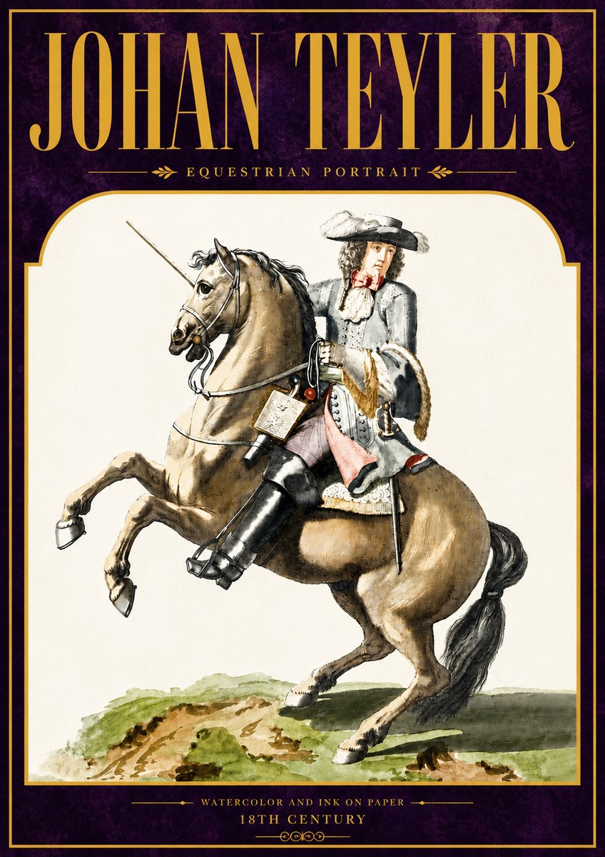 Johan Teyler Equestrian Portrait No6 - Póster