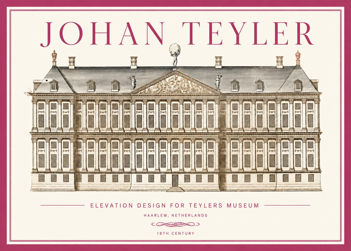 Johan Teyler Elevation Design for Teylers Museum, Haarlem No3 - Póster