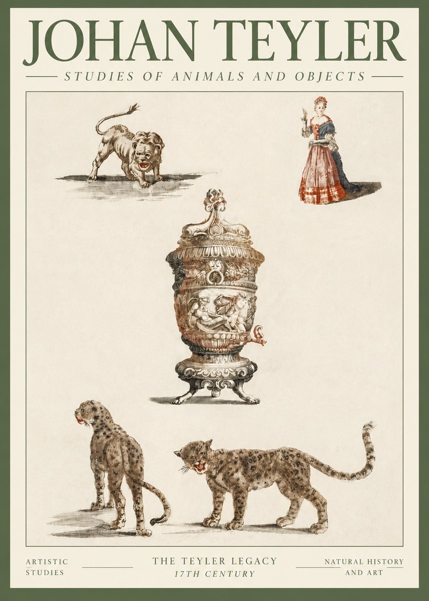 Johan Teyler Studies of Animals and Objects No3 - Póster