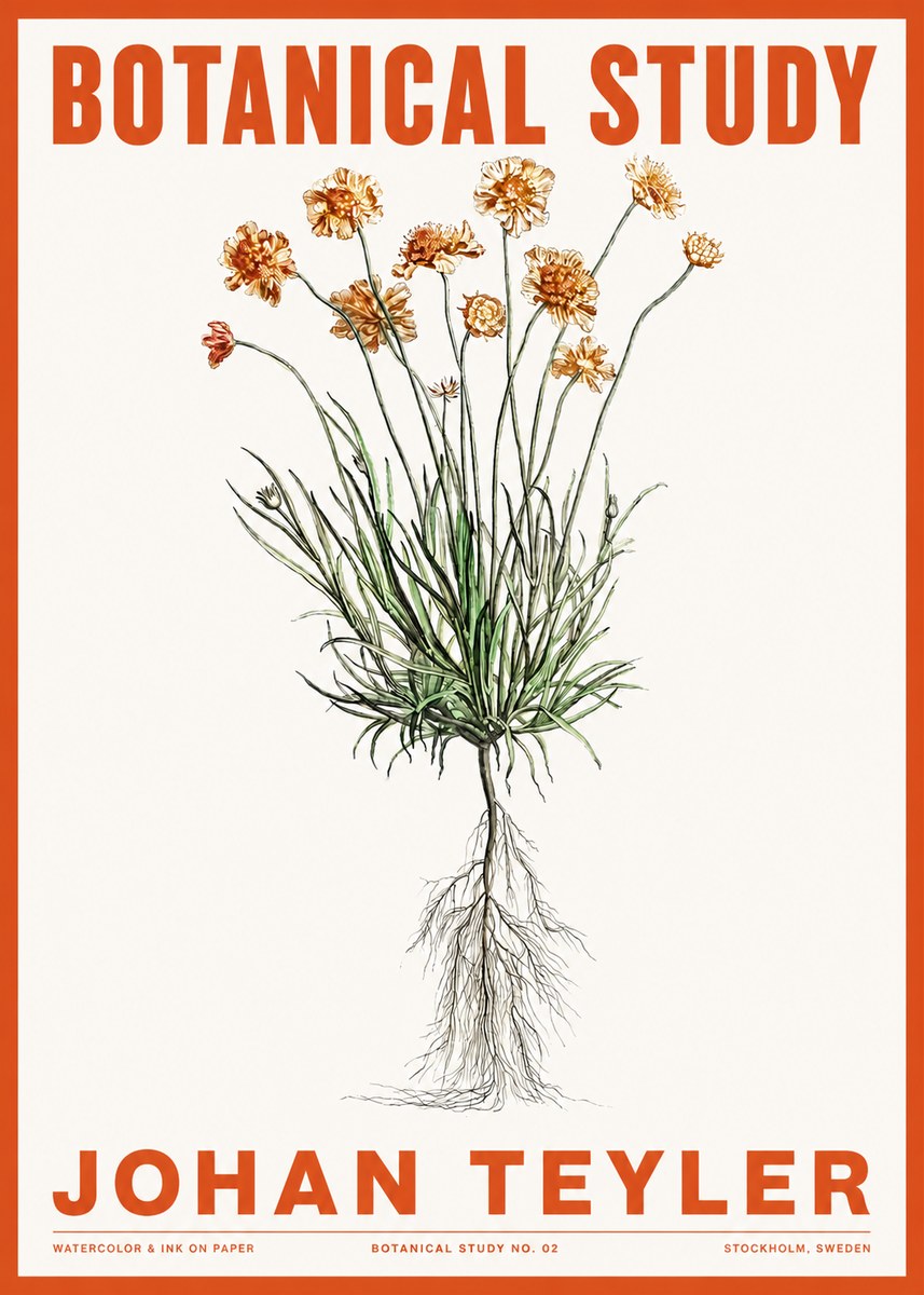 Johan Teyler Botanical Study No. 01 No2 - Póster