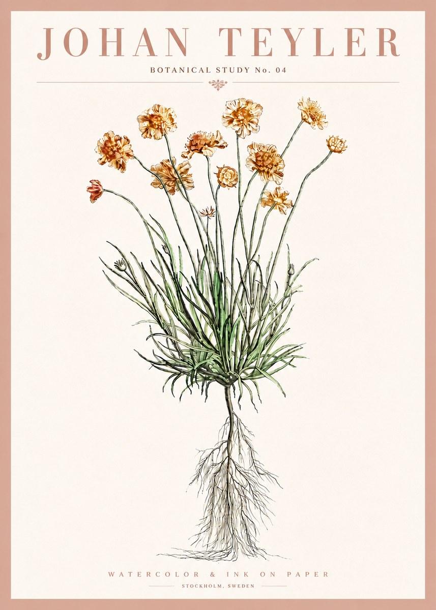 Johan Teyler Botanical Study No. 01 No4 - Póster