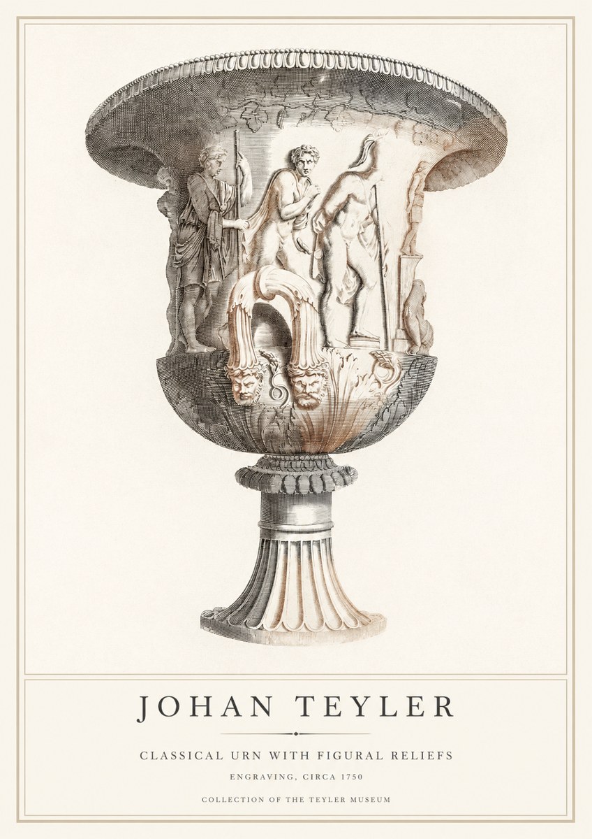 Johan Teyler Classical Urn with Figural Reliefs I No1 - Póster