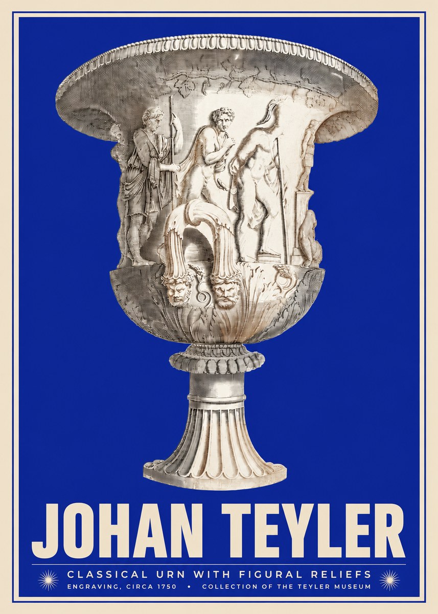 Johan Teyler Classical Urn with Figural Reliefs I No3 - Póster