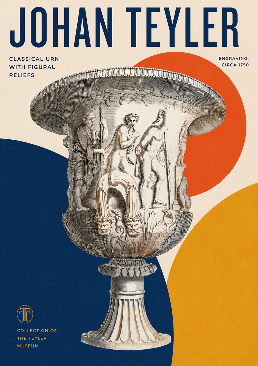 Johan Teyler Classical Urn with Figural Reliefs I No5 - Póster