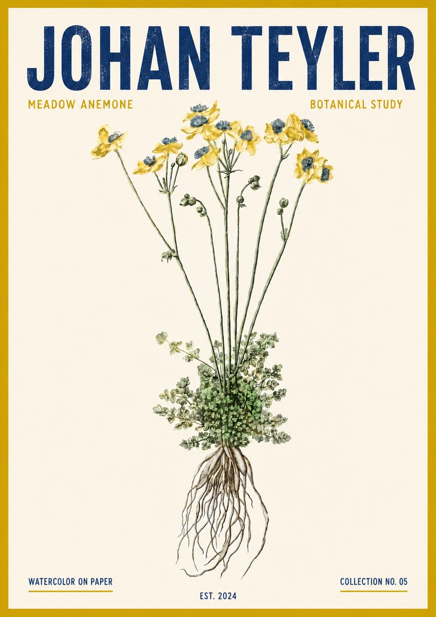 Johan Teyler Meadow Anemone No5 - Póster
