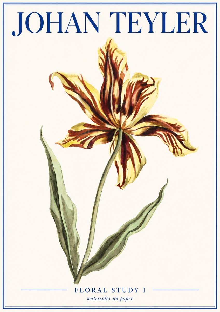 Johan Teyler Floral Study I No4 - Póster