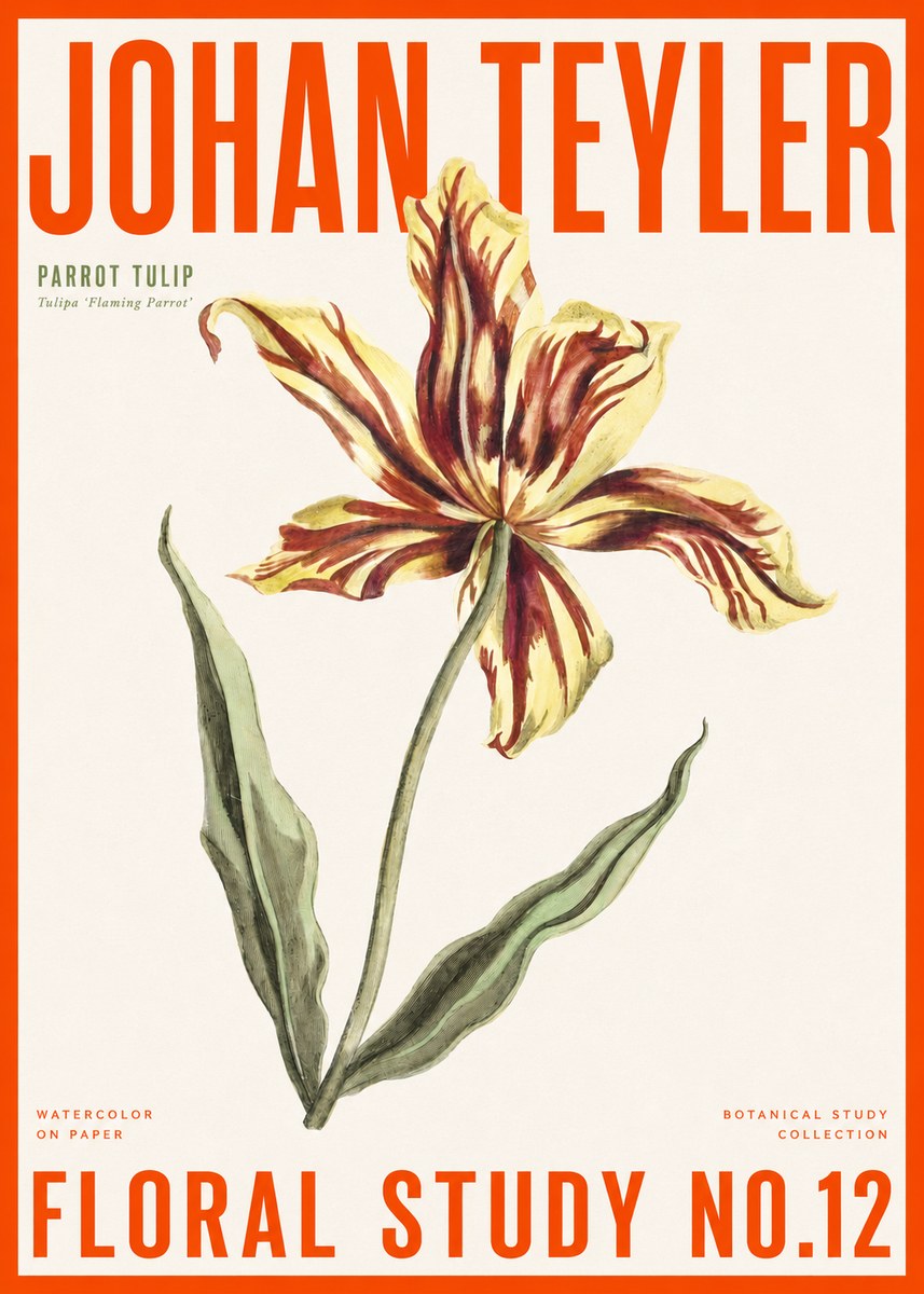 Johan Teyler Floral Study I No6 - Póster