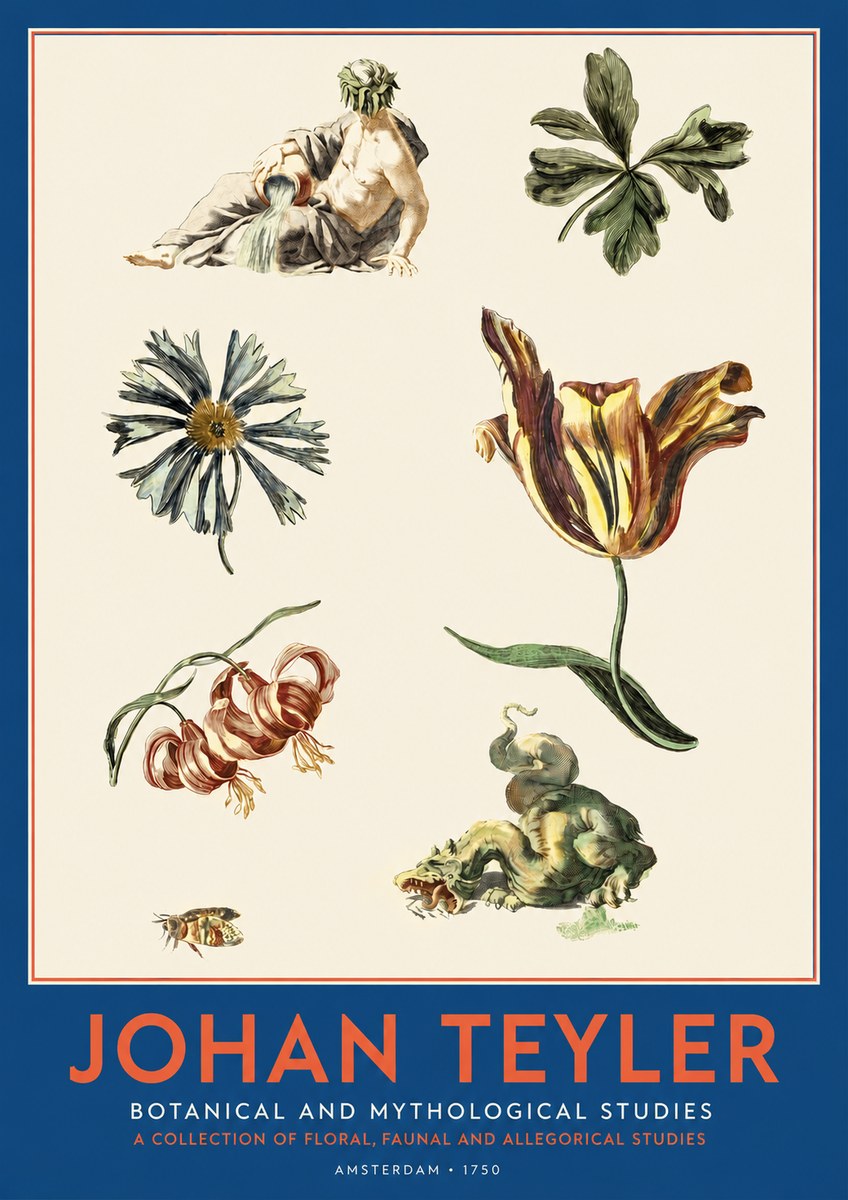 Johan Teyler Botanical and Mythological Studies No2 - Póster