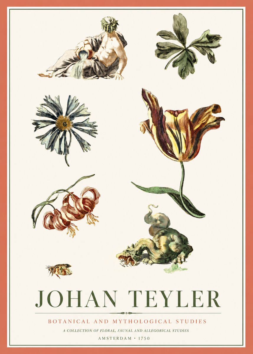 Johan Teyler Botanical and Mythological Studies No3 - Póster