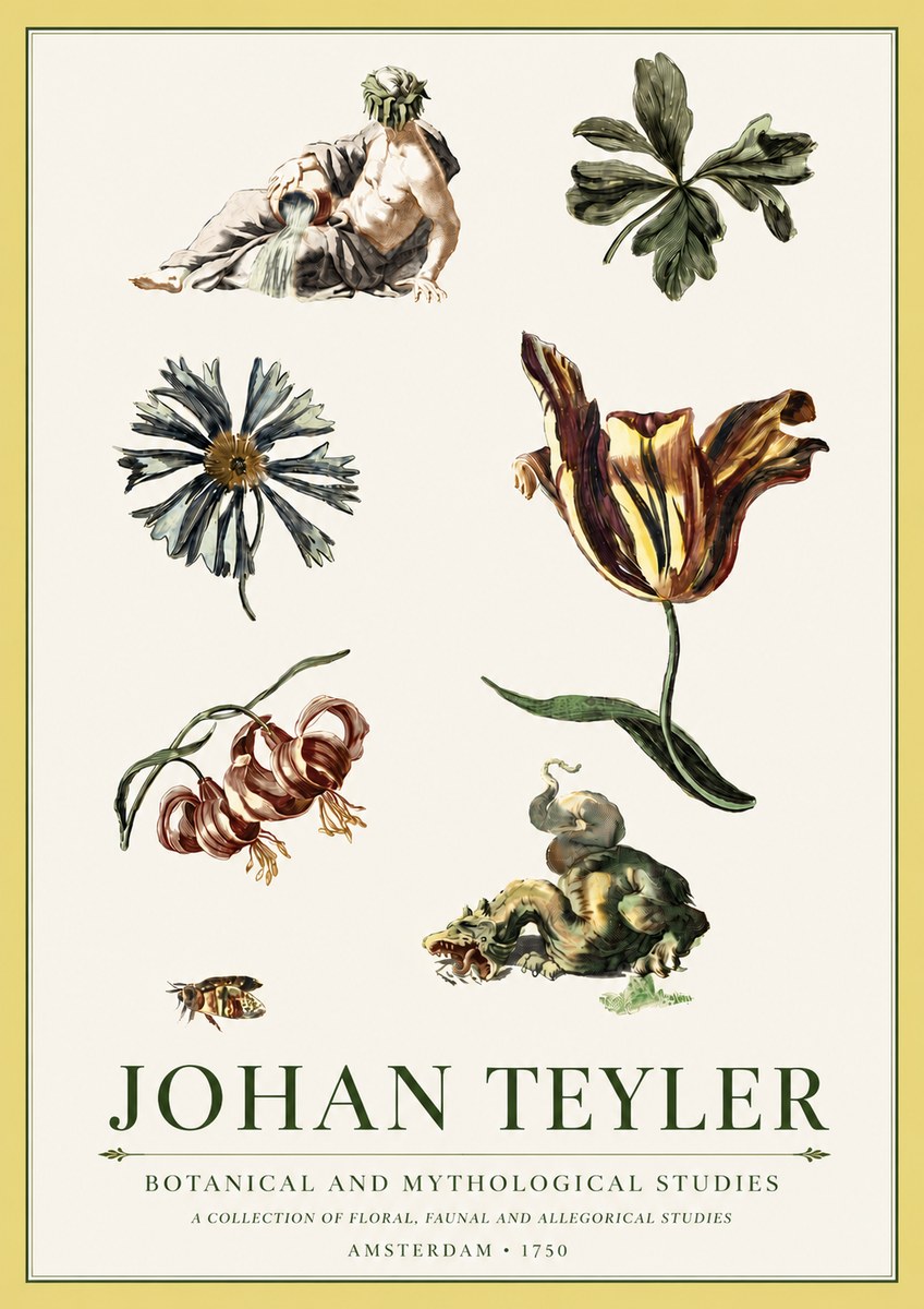 Johan Teyler Botanical and Mythological Studies No5 - Póster
