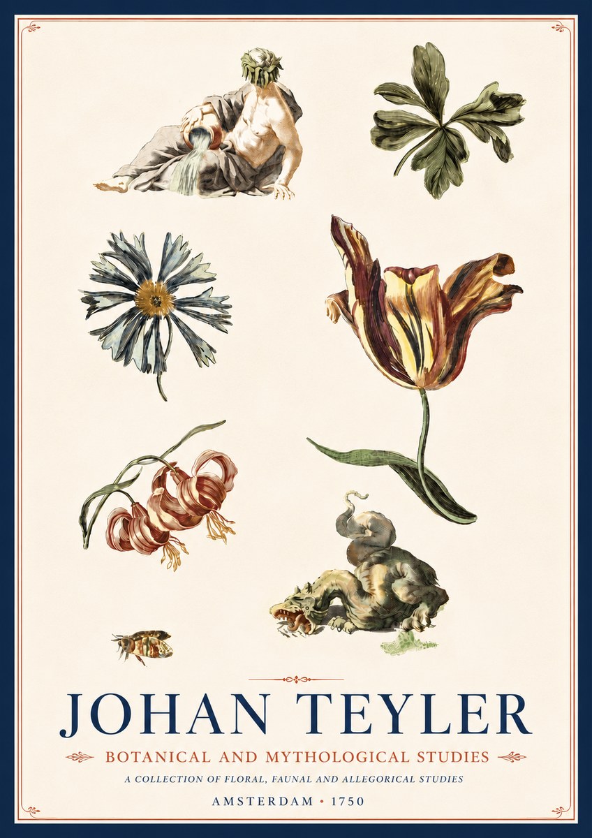 Johan Teyler Botanical and Mythological Studies No6 - Póster