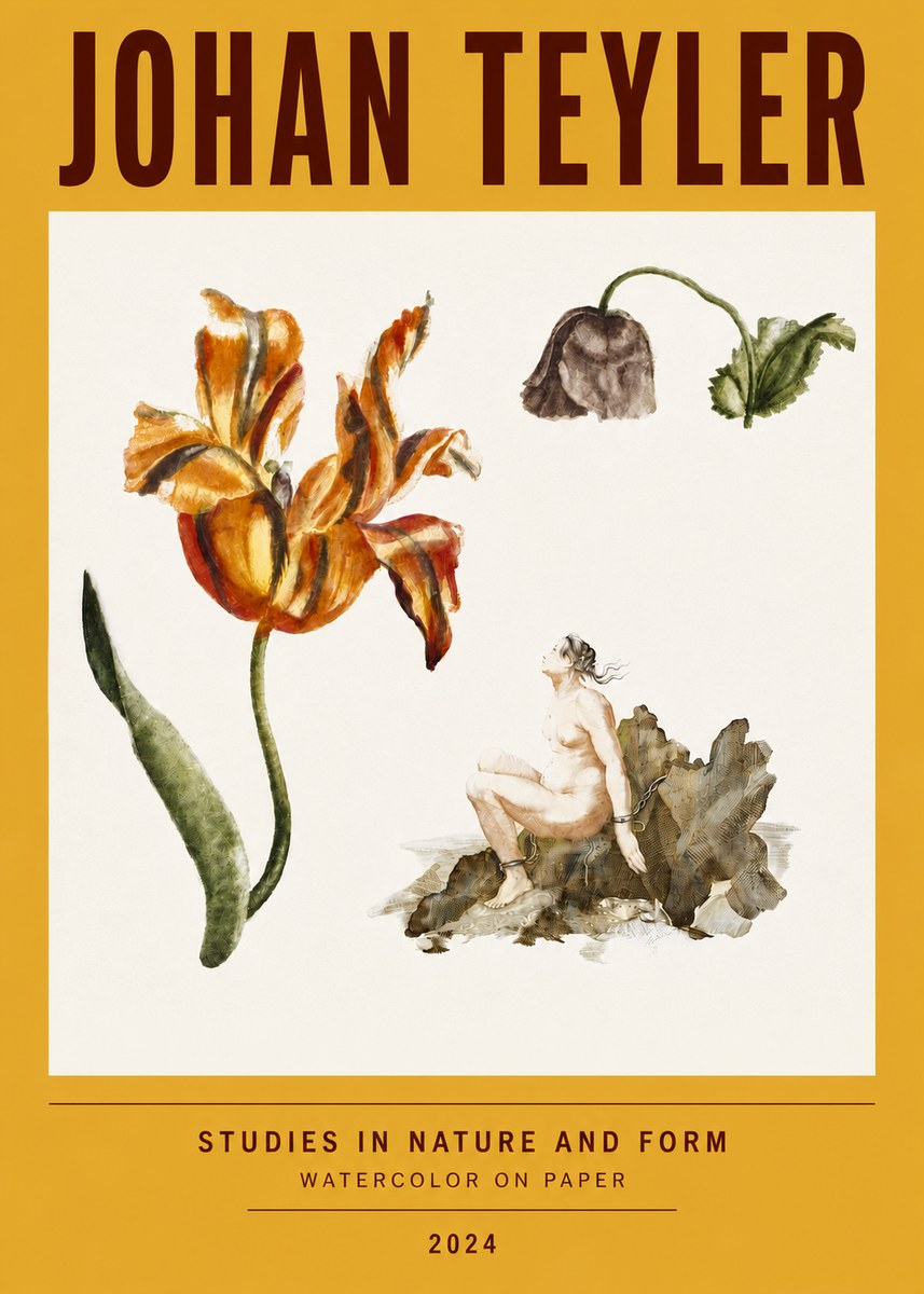 Johan Teyler Botanical Studies & Figurative Composition No4 - Póster