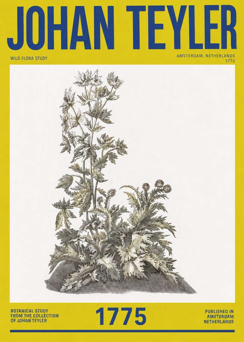 Johan Teyler Wild Flora Study No2 - Póster