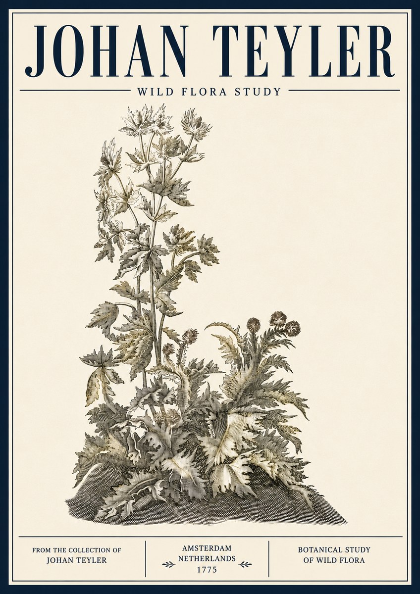 Johan Teyler Wild Flora Study No5 - Póster