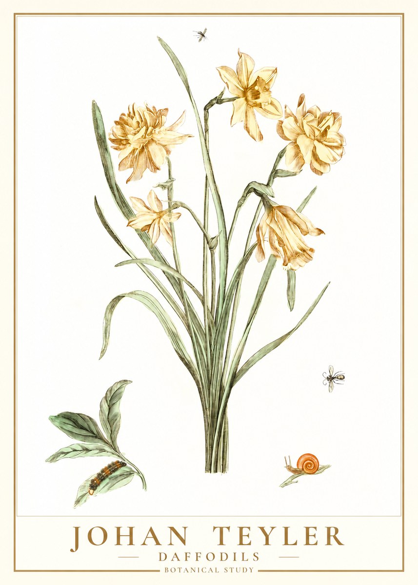 Johan Teyler Daffodils No1 - Póster