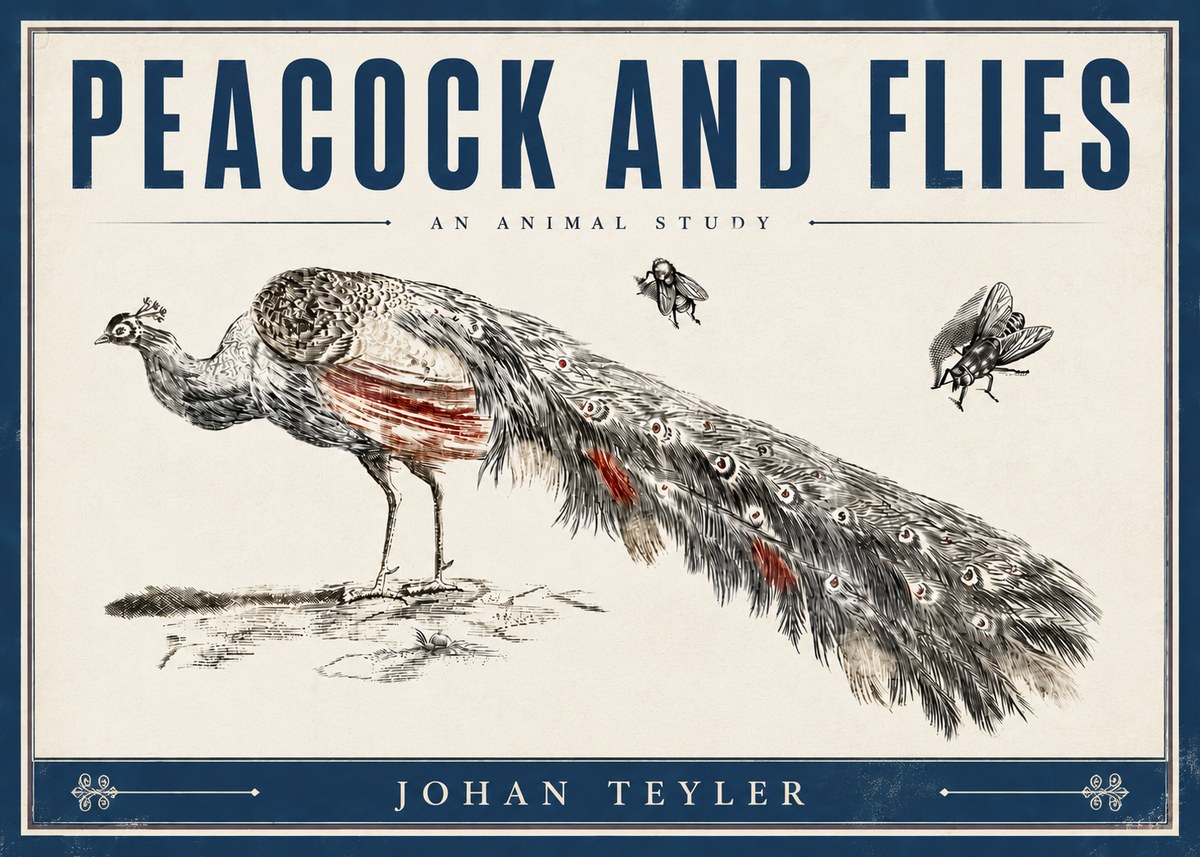 Johan Teyler Peacock and Flies - Animal Study No6 - Póster