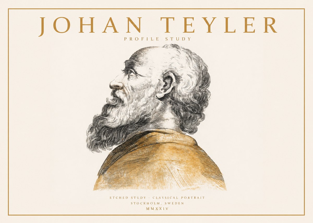 Johan Teyler Profile Study No1 - Póster