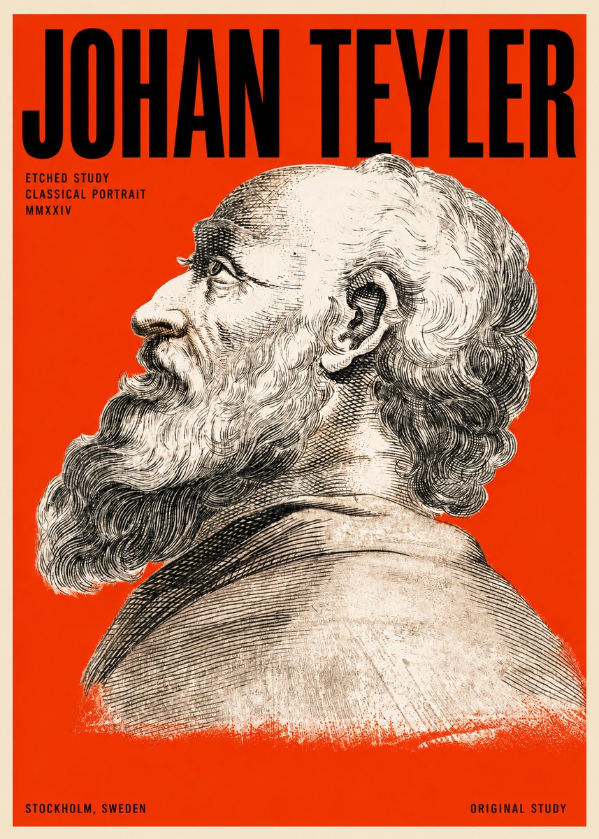 Johan Teyler Profile Study No2 - Póster