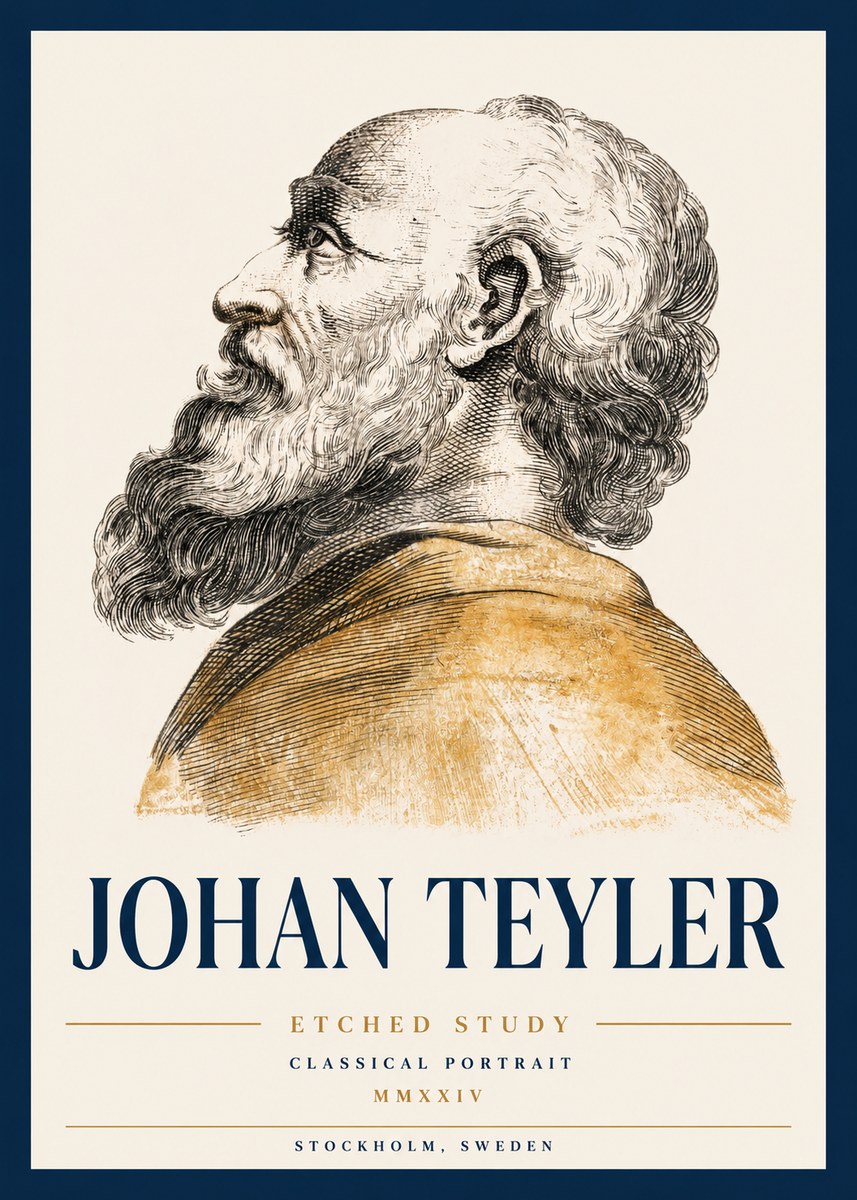 Johan Teyler Profile Study No3 - Póster
