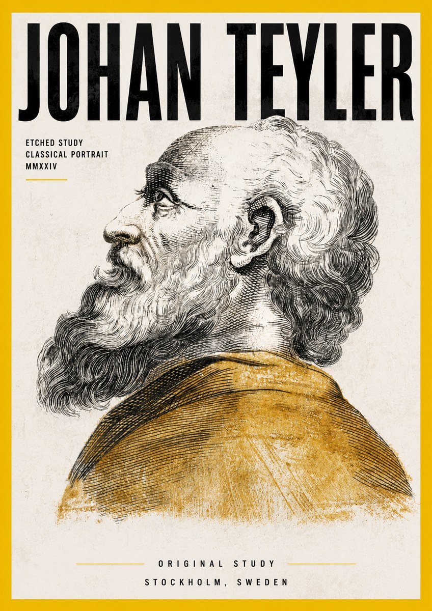 Johan Teyler Profile Study No4 - Póster