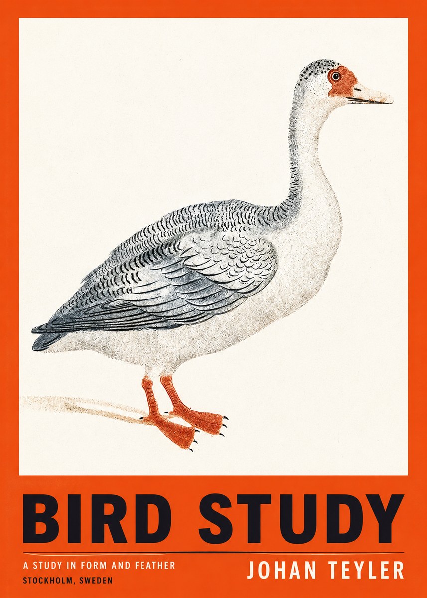 Johan Teyler Goose Study No3 - Póster
