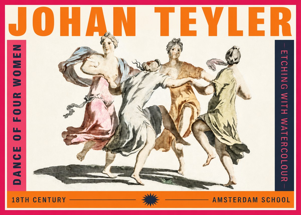 Johan Teyler Dance of Four Women No2 - Póster
