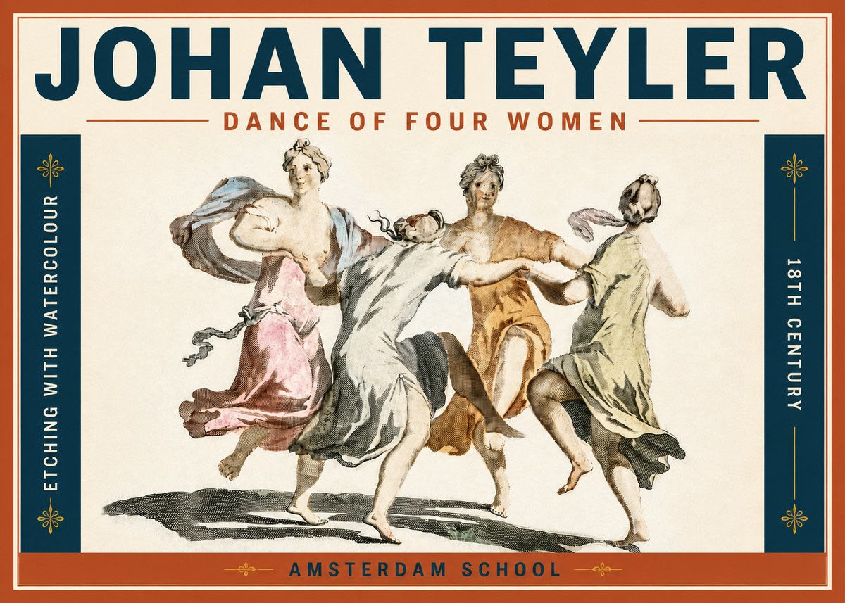Johan Teyler Dance of Four Women No5 - Póster
