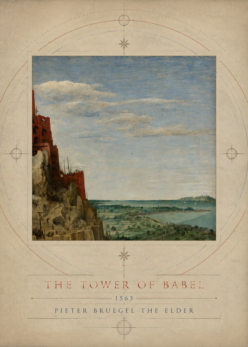 Pieter Bruegel The Tower of Babel X No3 - Póster
