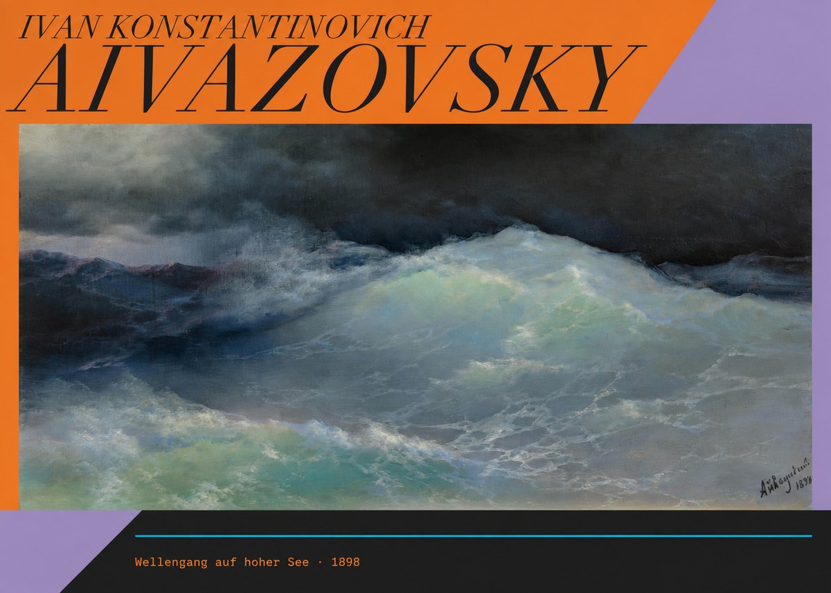 Ivan Konstantinovich Aivazovsky Wellengang Auf Hoher See No6 - Póster