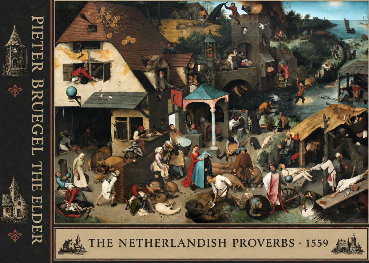 Pieter Bruegel The Netherlandish Proverbs II No2 - Póster
