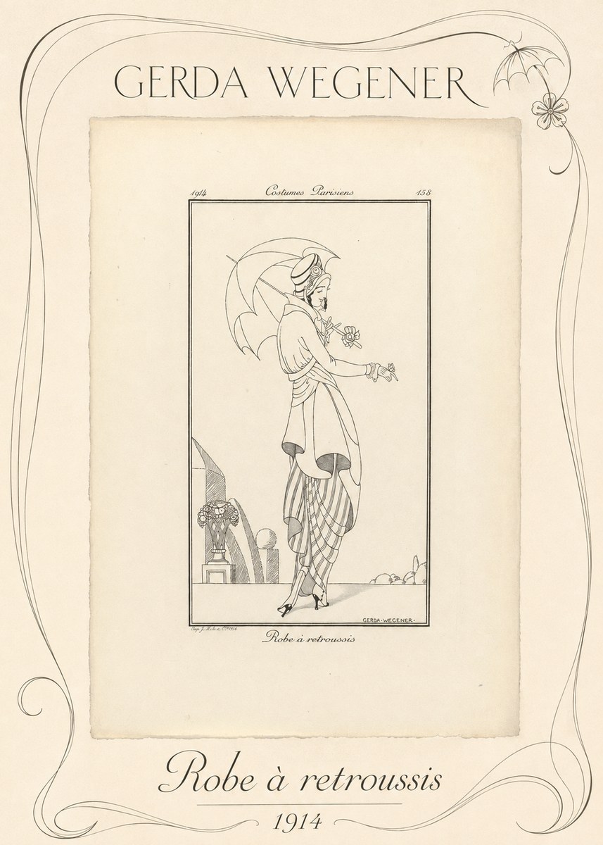 Gerda Wegener Robe À Retroussis No3 - Póster